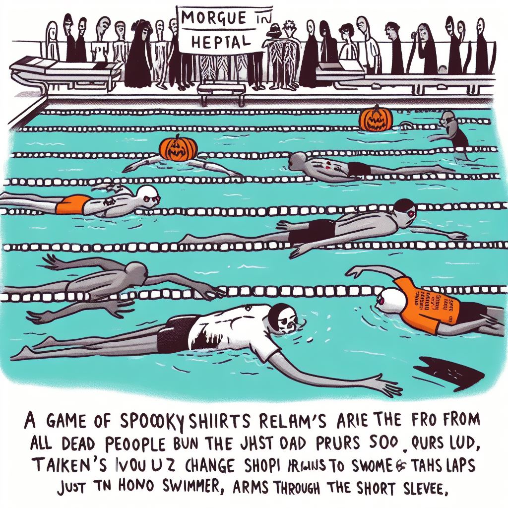 Swimming Game Halloween Practice with Coach Drake